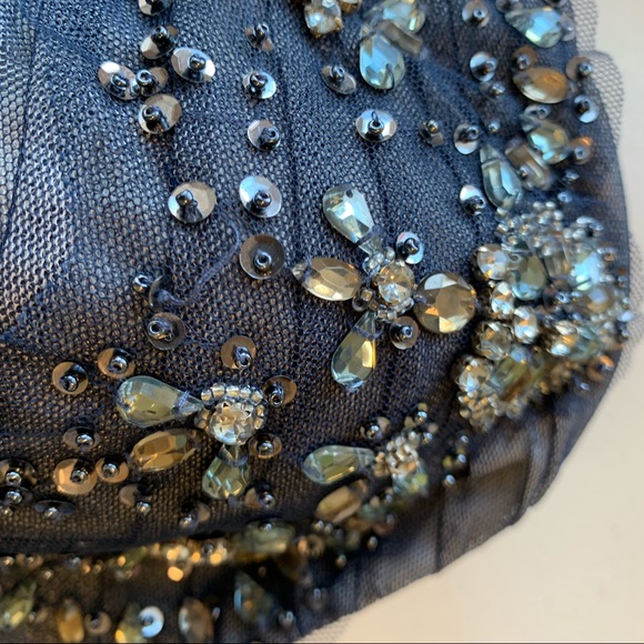 Adrianna Papell Strapless Jeweled Chiffon Gown - Picture 6 of 7